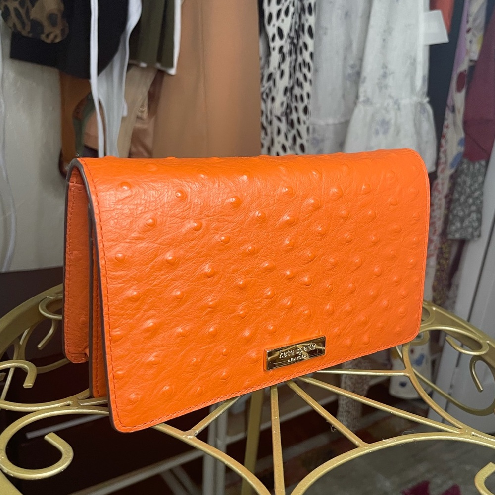 Orange leather Kate spade purse